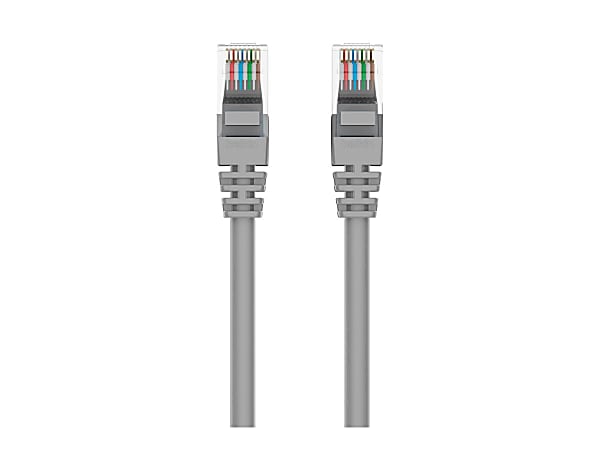 Belkin - Patch cable - RJ-45 (M) to RJ-45 (M) - 15.2 cm - 0.2 in - UTP - CAT 6 - molded, snagless, stranded - gray