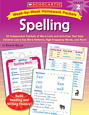 Scholastic Weekly Homework Spelling — Grade 2