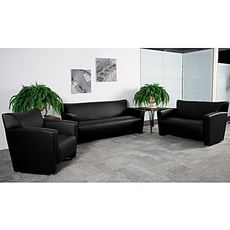 Black leather corner chair sales