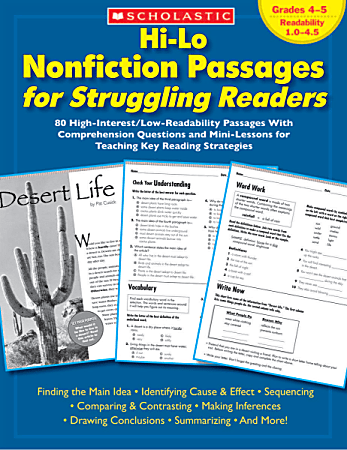 Scholastic Hi-Lo Nonfiction Passages — Grades 4-5