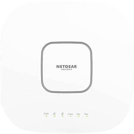 Netgear AXE7800 Tri-Band PoE Multi-Gig WiFi 6E Access Point - 2.40 GHz, 5 GHz, 6 GHz - Internal - 2xRJ45  - WAX630E100NAS