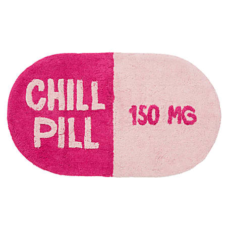 Dormify Washable Chill Pill-Shaped Accent Rug, Pink