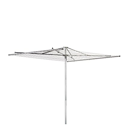 Honey Can Do Outdoor Umbrella Dryer, 91-9/16”H x 72-11/16”W x 83-3/4”D, Silver
