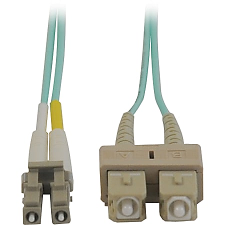 Eaton Tripp Lite Series 10Gb Duplex Multimode 50/125 OM3 LSZH Fiber Patch Cable (LC/SC) - Aqua, 5M (16 ft.) - N81605M