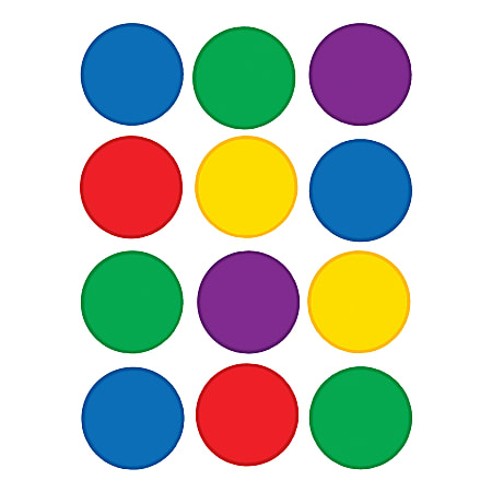 Teacher Created Resources Mini Accents, Colorful Circles, Assorted Colors, Pack Of 36