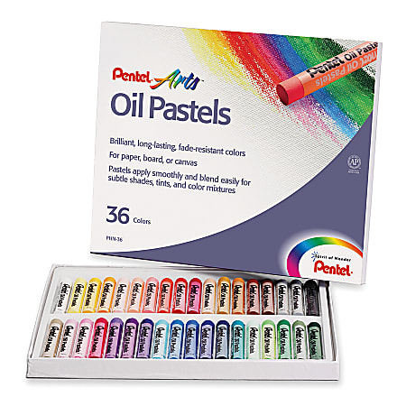 Pentel® Oil Pastel Set, Assorted, Set Of 36