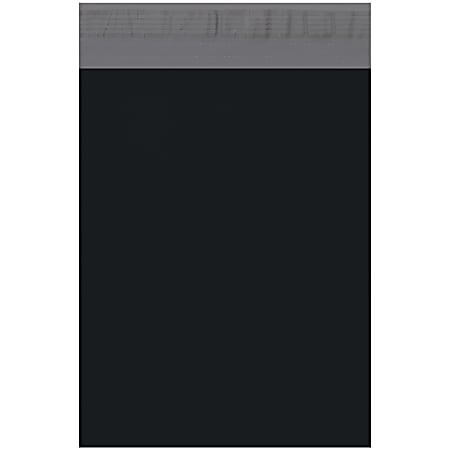 Partners Brand 10" x 13" Poly Mailers, Black, Case Of 100 Mailers