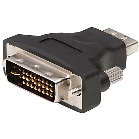 DVI I Dual Link 1 x HDMI Digital AudioVideo Male 1 x 29 pin DVI I Video Male Black - Office Depot
