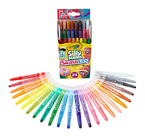 Crayola Silly Scents, 24x5oz Bulk Red, Blue, Green, Yellow, Orange, Purple