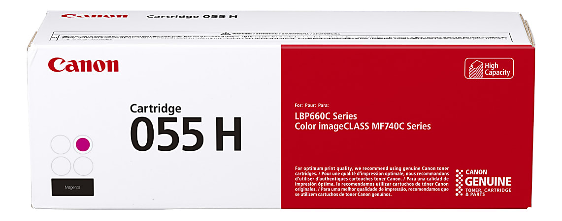 Canon® 055H Magenta High Yield Toner Cartridge, 3018C001