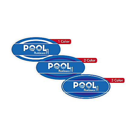Custom Printed Outdoor Weatherproof 1-, 2- Or 3-Color Labels And Stickers, 3/4" x 1-1/2" Oval, Box Of 250