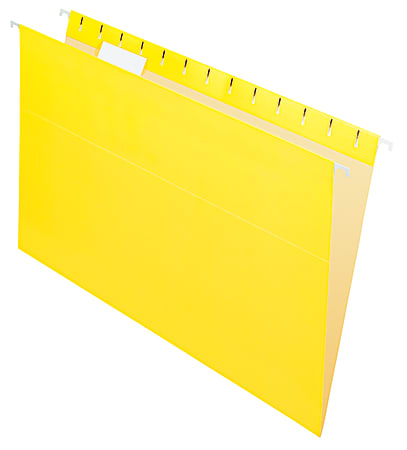 Office Depot® Brand 2-Tone Hanging File Folders, 1/5 Cut, 8 1/2" x 14", Legal Size, Yellow, Box Of 25 Folders