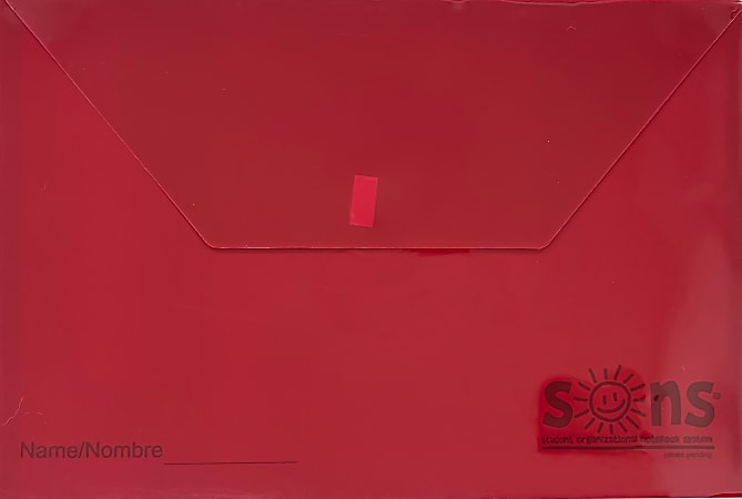 SONS System Envelopes, 11" x 11", Velcro Closure, Burgundy