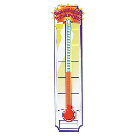 Eureka Goal-Setting Thermometer Vertical Banner, 45" x 12", Multicolor, Pre-K - Grade 5