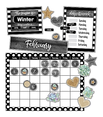 Schoolgirl Style Simply Stylish Calendar Bulletin Board Set
