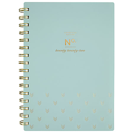 Cambridge® WorkStyle Weekly/Monthly Planner, 5-1/2" x 8-1/2", Mint Arrow, January To December 2022, 1575M-200