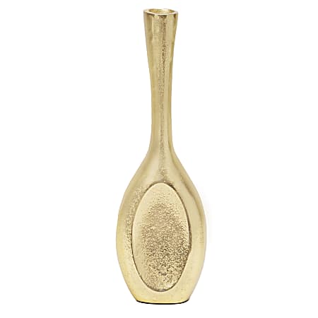 Anji Mountain Small Vase, 8"H x 2-5/8"W x 1-1/2”D, Gold