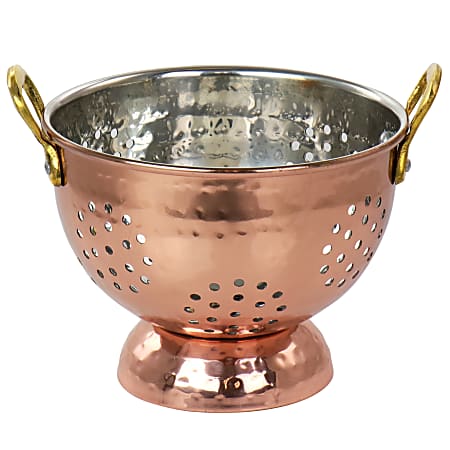 Gibson Home Rembrant Stainless Steel Mini Colander, 5-3/4”, Copper