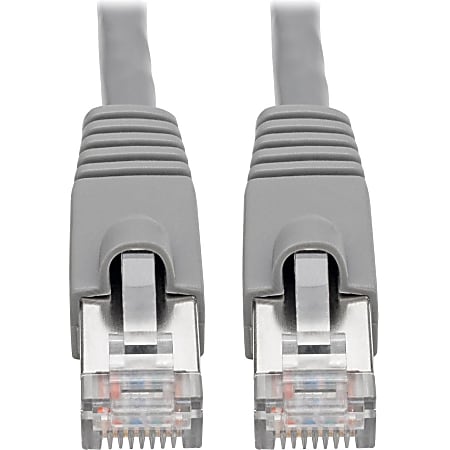 Tripp Lite Cat6a Snagless Shielded STP Network Patch Cable 10G Certified, PoE, Gray RJ45 M/M 14ft 14' - N262014GY