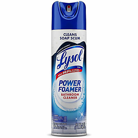 Lysol Power Foam Bathroom Cleaner - 24 fl oz (0.8 quart) - White Clear - 1 Each