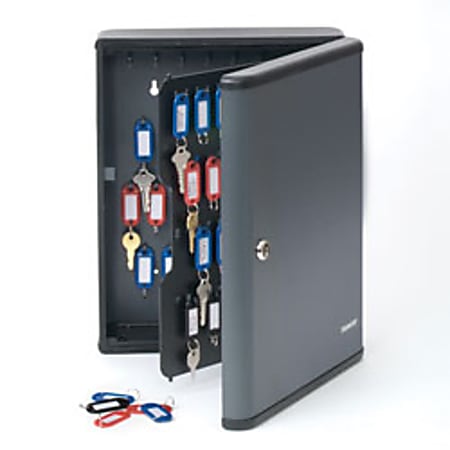 STEELMASTER® 90-Key Security Cabinet, Charcoal Gray