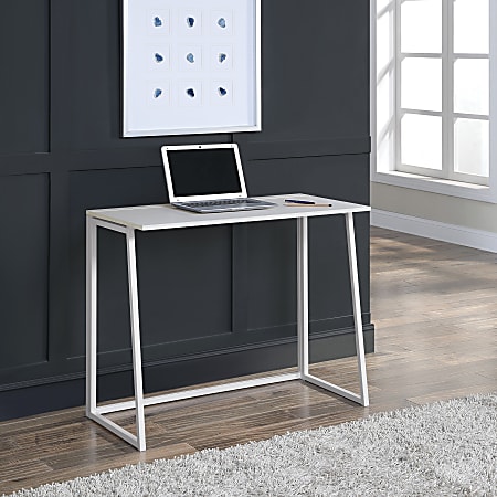 Office Star Contempo 36 W Tool less Folding Writing Desk White