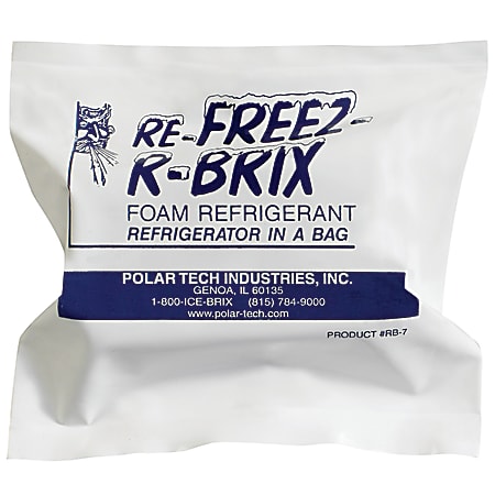 Re-Freez-R-Brix™ Cold Bricks, 4 1/2"H x 2"W x 1 1/2"D, White, Case Of 48