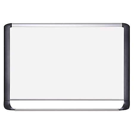 MasterVision® Porcelain Dry-Erase Whiteboard, 36" x 48", Aluminum Frame With Silver/Black Finish