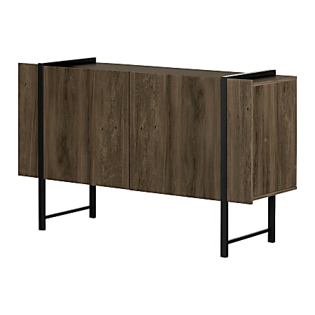 South Shore Mezzy 17"W Sideboard, Brown Walnut