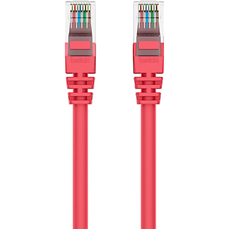 Belkin Cat.6 Patch Cable - RJ-45 Male - RJ-45 Male - 8ft - Red