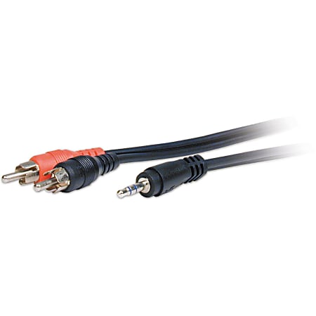Comprehensive Standard Series 3.5mm Stereo Mini Plug To 2 RCA Plugs Audio Cable, 25'