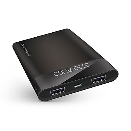 HyperGear® Dual-USB Portable Battery Pack, 8,000 mAh, Black, 14042