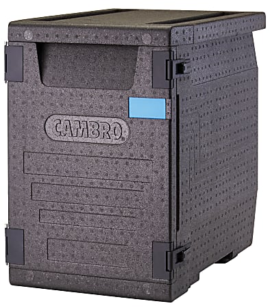 Cambro Cam GoBox GN 1/1 Front Loader Food Transporter, 24-5/8"H x 17-5/16"W x 25-1/4"D, Black