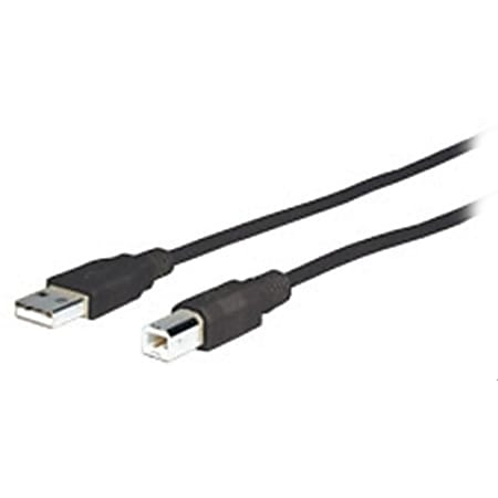 Comprehensive Standard USB2-AB-25ST USB Cable Adapter - 25 ft USB Data Transfer Cable for Keyboard, Mouse, Camera, Scanner, Printer - First End: 1 x Type A USB - Second End: 1 x Type B Male USB - Shielding - Black