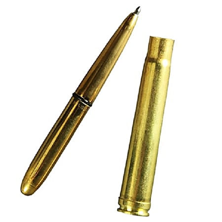 Rite In The Rain All-Weather Pens, Bullet Point, 0.7 mm, Gold Barrel, Black Ink, Pack Of 6 Pens