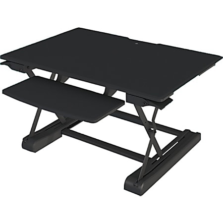 Amer Sit-Stand Integrated Desk Workstation - 33.07 lb Load Capacity - 23.9" Height x 19.1" Width - Wood, Steel, Plastic - TAA Compliant