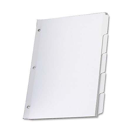 TOPS Oxford® Self-Adhesive 8-Tab Custom Dividers, White, Box Of 25 Tabs