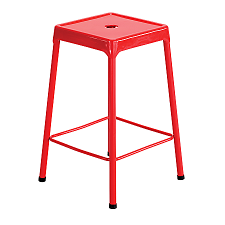 Safco® Steel Counter Stool, Red