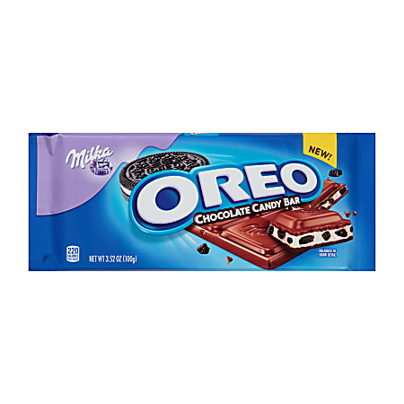 Milka Oreo Chocolate Candy Bars, 3.5 Oz, Pack Of 20 Bars