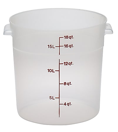 Cambro Translucent Round Food Storage Containers, 18 Qt,