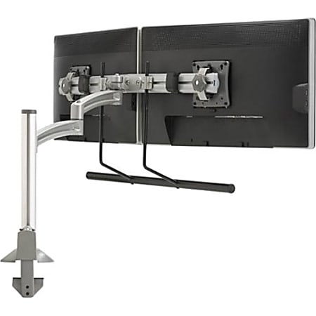 Chief KONTOUR K2C22HS Desk Mount for Flat Panel Display - Silver, Gray - Height Adjustable - 2 Display(s) Supported - 10" to 24" Screen Support - 30 lb Load Capacity - 75 x 75, 100 x 100 - VESA Mount Compatible - Aluminum