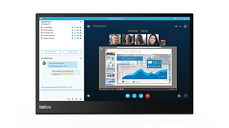 Lenovo ThinkVision M14 14 FHD IPS USB C Portable Monitor 6JZ113 - ODP  Business Solutions