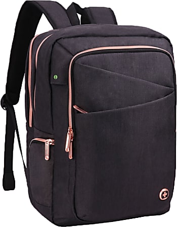 SwissDigital Katy Rose Business Backpack With 15.6 Laptop Pocket Black ODP Business Solutions