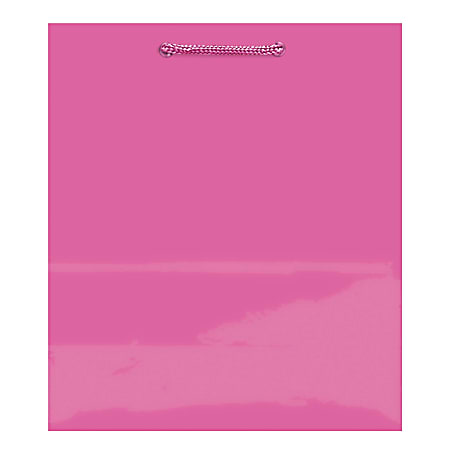 Amscan Glossy Paper Gift Bags, XL, Bright Pink, Pack Of 4 Bags