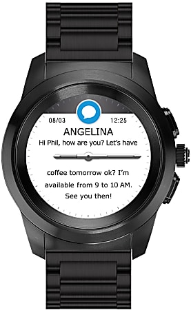 MyKronoz ZeTime Elite Hybrid Smartwatch Petite Brushed BlackMetal