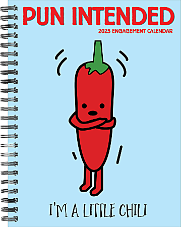 2025 Willow Creek Press Weekly Engagement Planner, 6-1/2" x 8-1/2", Pun Intended, January 2025 to December 2025, 46166