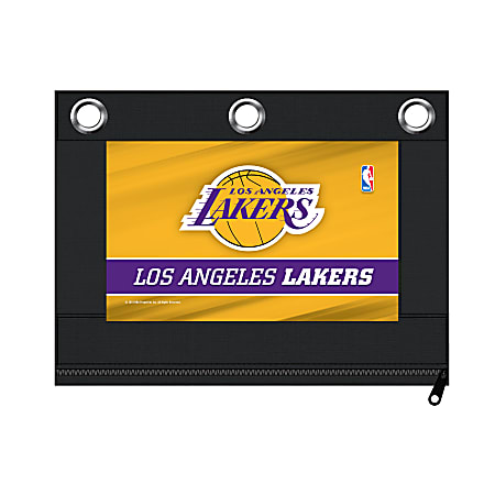 Markings by C.R. Gibson® Pencil Pouch, 9 7/8" x 7 1/2", Los Angeles Lakers