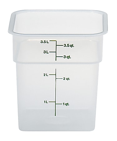 Cambro Translucent CamSquare Food Storage Containers, 4 Qt, Pack Of 6 Containers