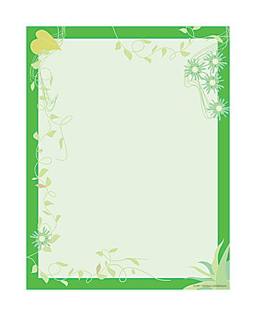 Barker Creek Computer Paper, 8 1/2" x 11", Go Green, Pack Of 50 Sheets