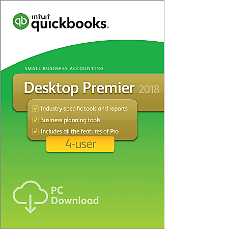 Intuit® QuickBooks® Desktop Premier 2018, 4-Users, Download